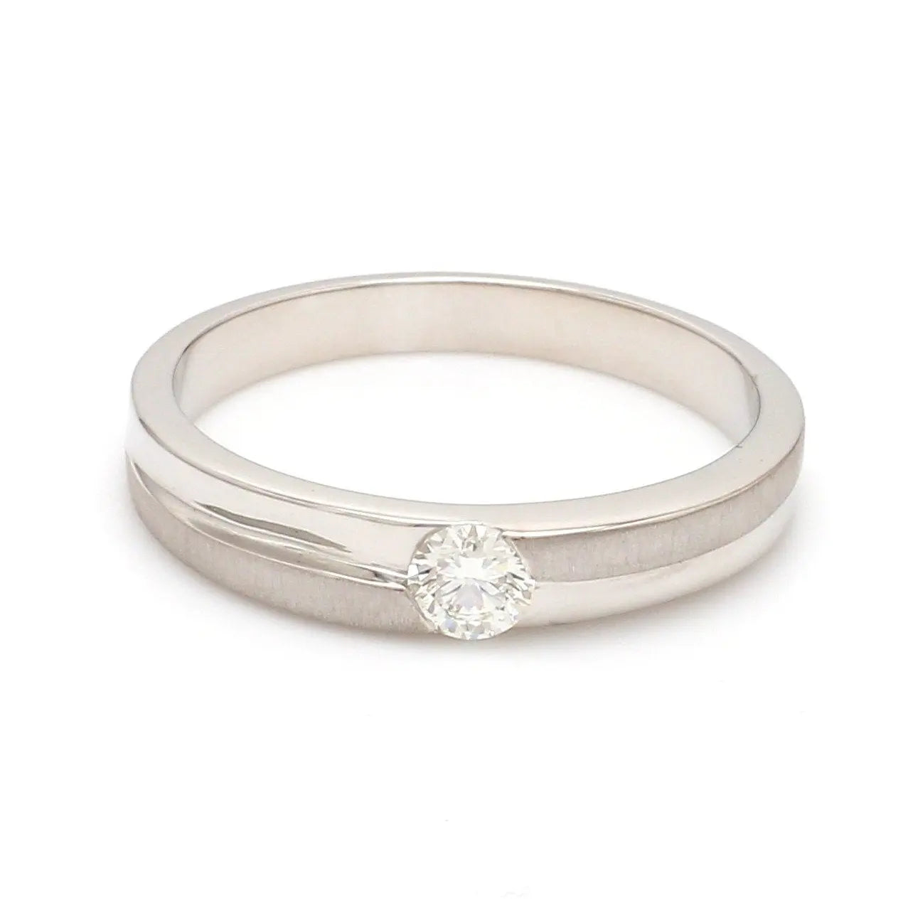 Designer Solitaire Platinum Engagement Ring for Men JL PT 315   Jewelove
