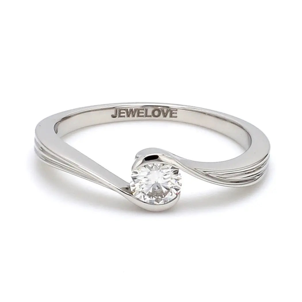 Designer Solitaire Platinum Ring for Women JL PT 314   Jewelove