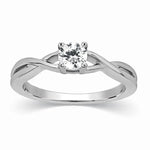 Load image into Gallery viewer, Designer Solitaire Platinum Ring with Twists JL PT 320  VVS-G Jewelove
