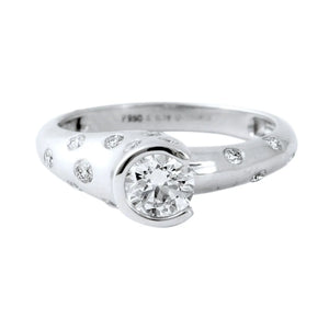 Designer Solitaire Ring for Women made in Platinum JL PT 299   Jewelove
