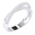 Load image into Gallery viewer, Designer Two Rings Conjoining Platinum Ring with Diamonds for Women JL PT 489   Jewelove.US
