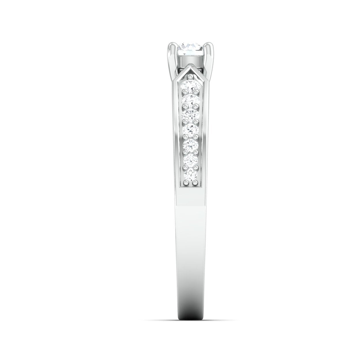 50-Pointer Lab Grown Solitaire Platinum Ring with Diamond Accents JL PT LG G 672