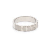 Load image into Gallery viewer, Designers Platinum Love Bands wth Hexagonal Grooves &amp; Diamonds JL PT 427   Jewelove
