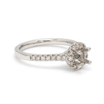 Load image into Gallery viewer, Diamond Halo &amp; Shank Platinum Ring Mounting for Solitaire JL PT 671 - M   Jewelove.US
