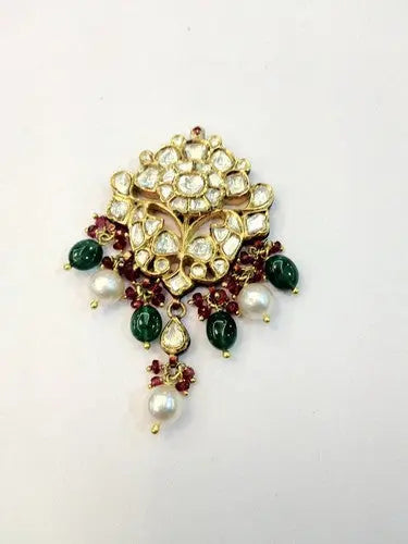 Diamond Polki Pendant SJ 63 PS by Suranas Jewelove   Jewelove