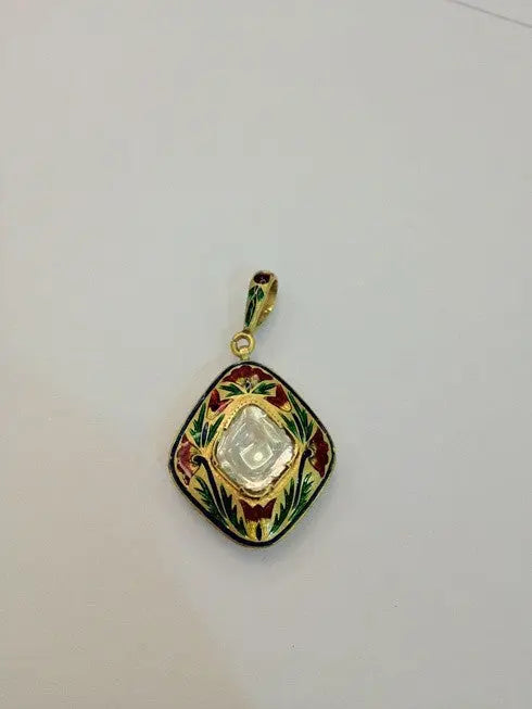 Diamond Polki Solitaire Pendant SJ 62 PS by Suranas Jewelove   Jewelove