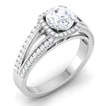 Load image into Gallery viewer, Double Shank with Diamonds - Platinum Solitaire Engagement Ring JL PT 513   Jewelove.US
