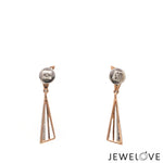 Load image into Gallery viewer, Evara Platinum Rose Gold Diamond Earrings for Women JL PT E 342   Jewelove.US
