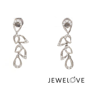 Platinum Evara Diamond Earrings Set JL PT E 341   Jewelove.US