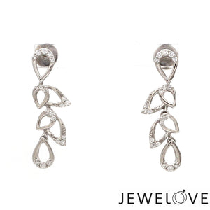 Platinum Evara Diamond Necklace & Earrings Set JL PT NE 341   Jewelove.US