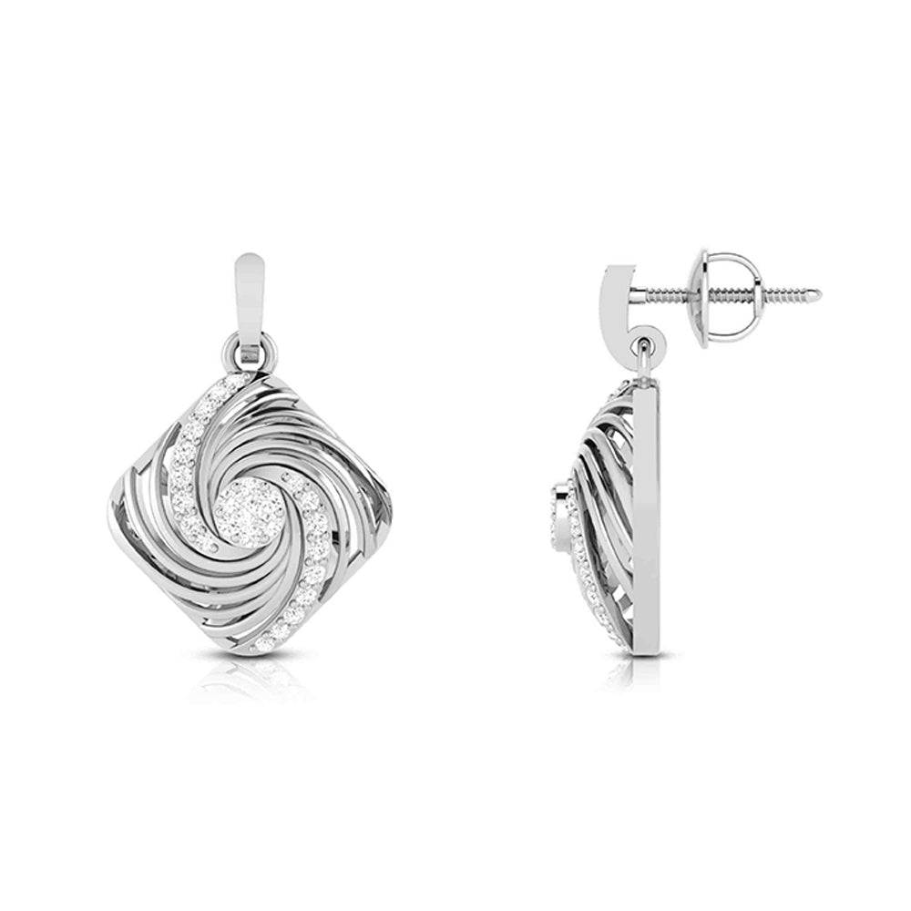 Platinum with Diamond Earrings for Women JL PT E 2453   Jewelove.US