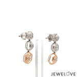 Load image into Gallery viewer, Evara Platinum Rose Gold Diamond Necklace Set for Women JL PT NE 343   Jewelove.US
