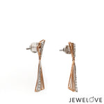 Load image into Gallery viewer, Evara Platinum Rose Gold Diamond Earrings for Women JL PT E 342   Jewelove.US

