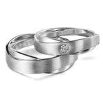 Load image into Gallery viewer, Earth &amp; Moon Celestial Platinum Rings for Couple JL PT 596   Jewelove.US
