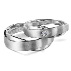 Earth & Moon Celestial Platinum Rings for Couple JL PT 596   Jewelove.US