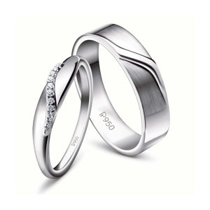 Elegant Platinum Couple Rings JL PT 453  Both-VVS-GH Jewelove