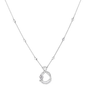 Elegant Platinum Evara Diamond Pendant with Diamond Studded Chain for Women JL PTP 173   Jewelove.US