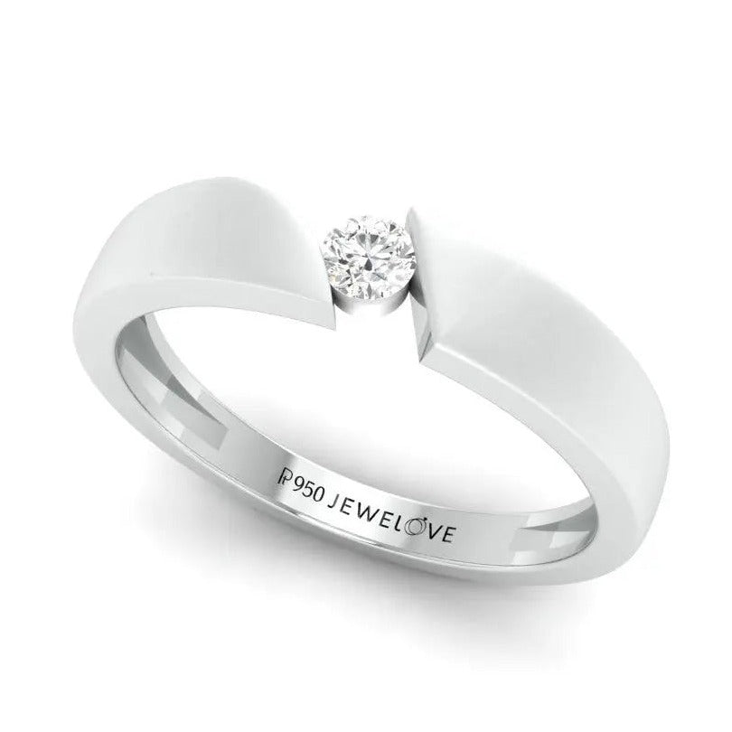 Single Band of Diamonds Surround Round Diamond Halo in 14k White Gold  Bridal Engagement Ring Setting - Diamond & Design