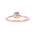Load image into Gallery viewer, 70-Pointer Emerald Cut Solitaire Diamond Accents Shank 18K Rose Gold Solitaire Ring JL AU 1242R-B   Jewelove.US
