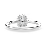 Load image into Gallery viewer, 30-Pointe Emerald Cut Solitaire Diamond Accents Shank Platinum Ring JL PT 1250
