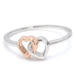 Load image into Gallery viewer, Entangled Heart Simple Platinum &amp; Rose Gold Ring for Women JL PT 549   Jewelove.US
