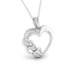 Load image into Gallery viewer, Entangled Hearts Plain Platinum Pendant JL PT P 8233   Jewelove.US
