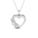 Load image into Gallery viewer, Entangled Hearts Plain Platinum Pendant JL PT P 8233   Jewelove.US
