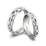 Load image into Gallery viewer, Eternity of Infinite Love Platinum Love Bands JL PT 218  Both-VVS-GH Jewelove

