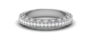 Exquisite Half Eternity Platinum Ring with Diamonds JL PT 443   Jewelove