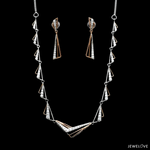 Load image into Gallery viewer, Evara Platinum Rose Gold Diamond Necklace Set for Women JL PT NE 342  Necklace-Set-VVS-GH Jewelove.US
