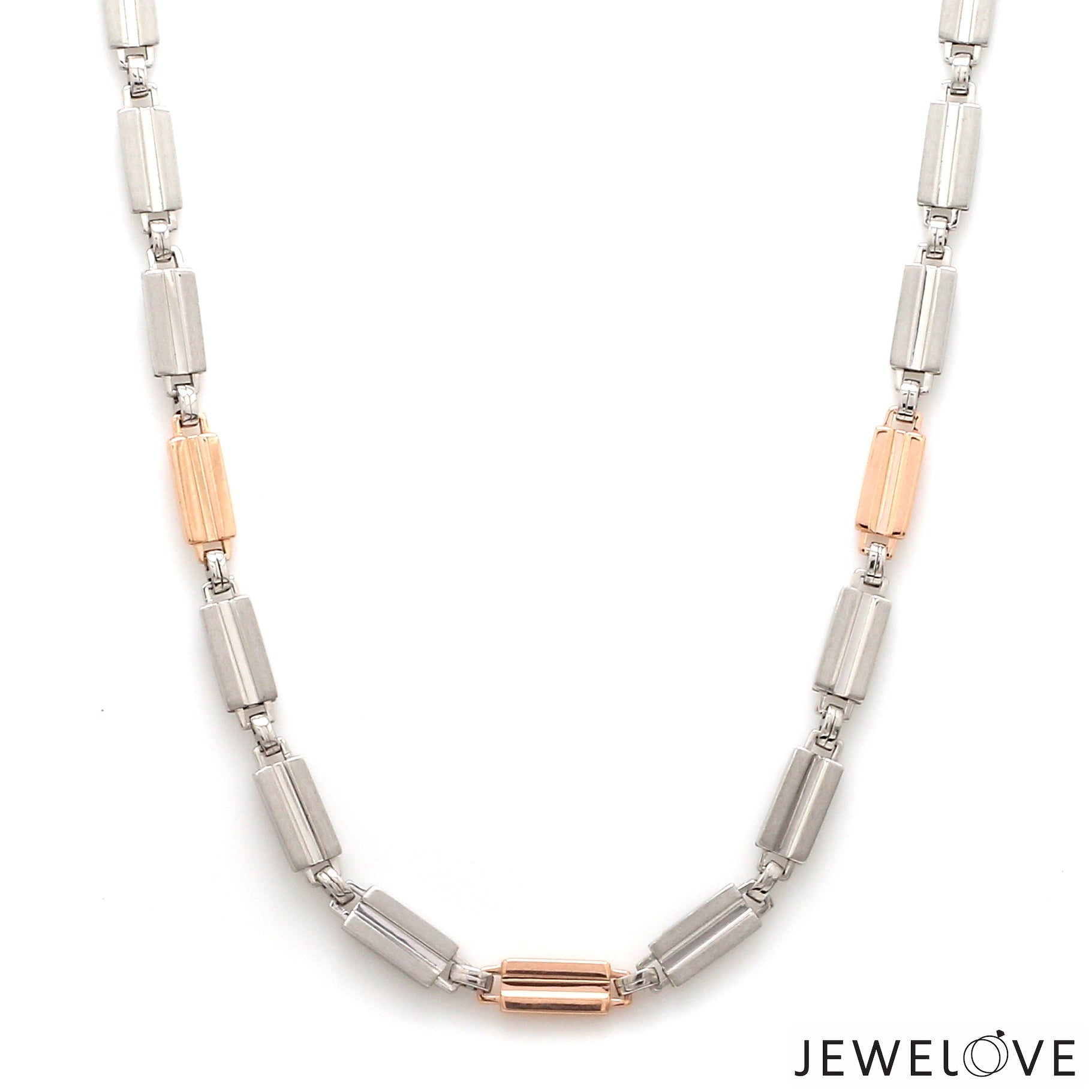 Platinum + Rose Gold Chain for Men JL PT CH 1301   Jewelove.US