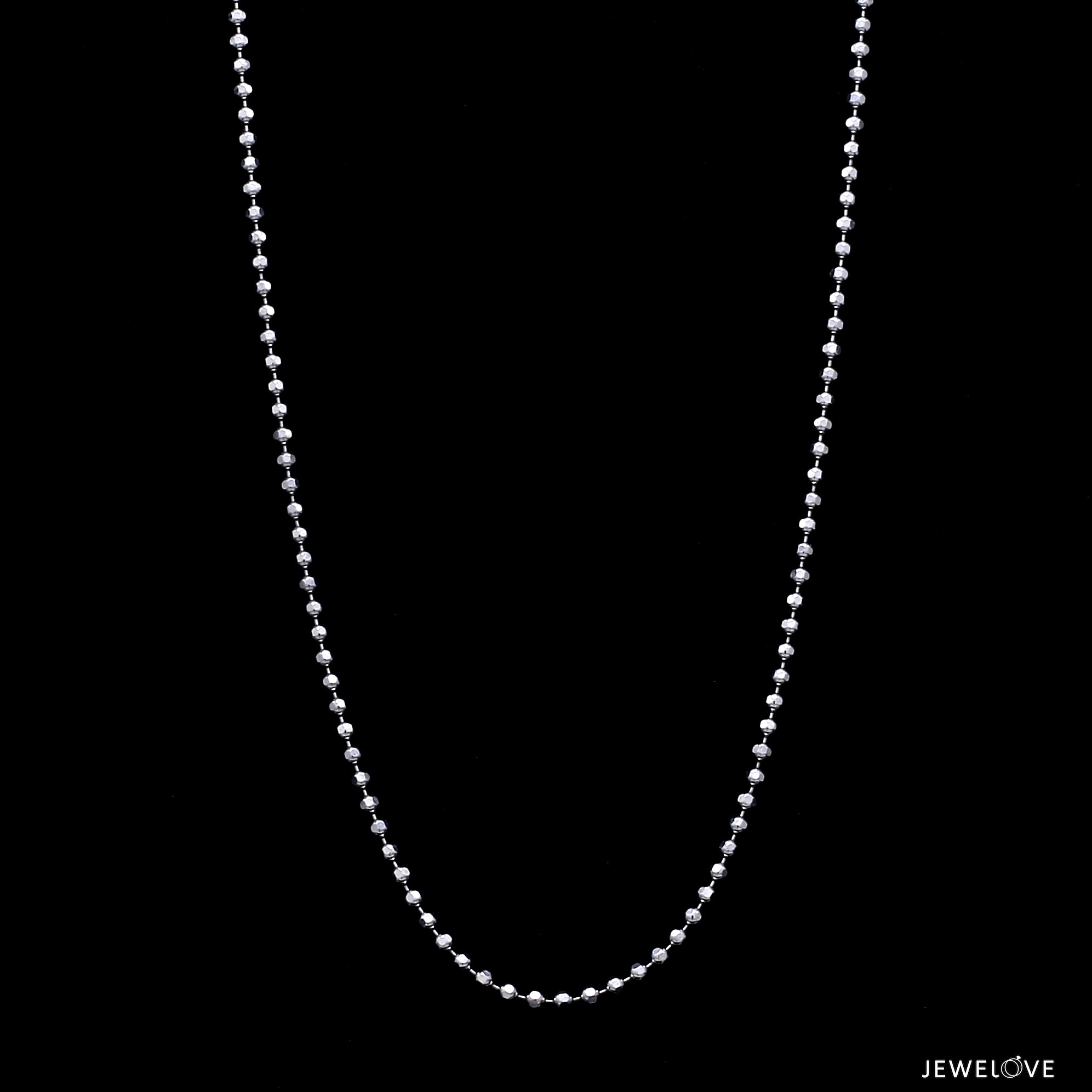 Platinum Chain with Diamond Cut Balls JL PT 748