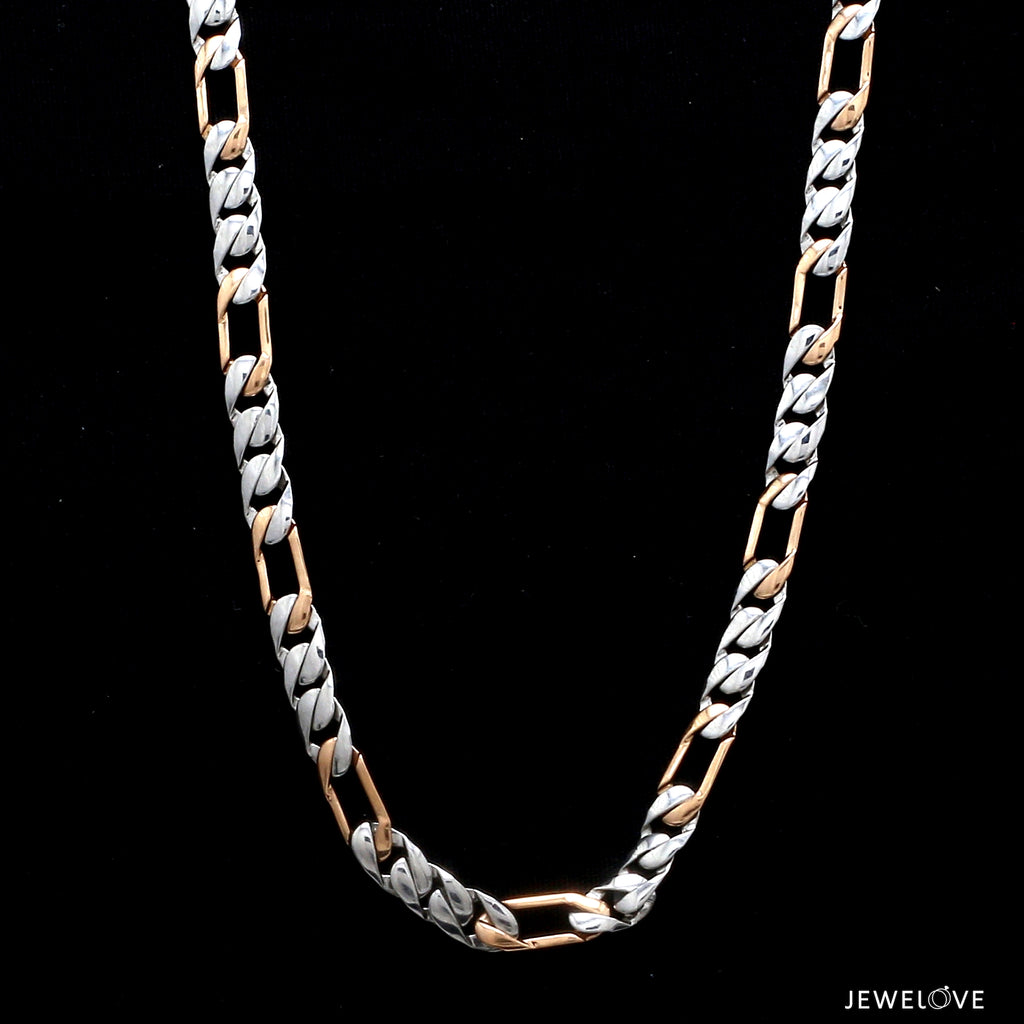 Two-tone Platinum Chain for Men JL PT CH 1070   Jewelove.US