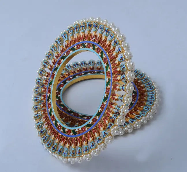 Famous Pearl Bangdi Bangle Pair by Suranas Jewelove  Pair Suranas Jewelove