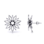 Load image into Gallery viewer, Flower Designer Platinum Diamond Earrings JL PT E MST 23   Jewelove.US
