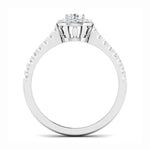 Load image into Gallery viewer, Full Halo Diamond Solitaire Engagement Ring for Women in Platinum JL PT 481   Jewelove.US
