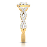 Load image into Gallery viewer, 50-Pointer Solitaire Halo Diamond Twisted Shank 18K Yellow Gold Ring JL AU G 101Y-A   Jewelove.US
