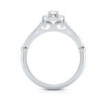 Load image into Gallery viewer, 1.50-Carat Lab Grown Solitaire Halo Diamond Shank Platinum Ring JL PT LG G 103-C
