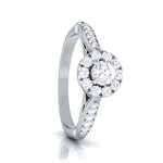 Load image into Gallery viewer, 30-Pointer Solitaire Halo Diamond Shank Platinum Ring JL PT G 103-A   Jewelove.US
