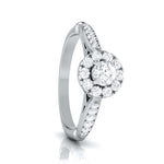 Load image into Gallery viewer, 70-Pointer Solitaire Halo Diamond Shank Platinum Ring JL PT G 103-C   Jewelove.US

