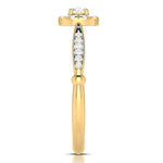 Load image into Gallery viewer, 70-Pointer Solitaire Halo Diamond Shank Yellow Gold Ring JL AU G 103Y-B   Jewelove.US

