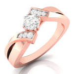 Load image into Gallery viewer, 1-Carat Solitaire Diamond Designer Rose Gold Solitaire Ring JL AU G 104R-C   Jewelove.US
