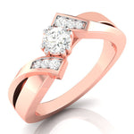 Load image into Gallery viewer, 50-Pointer Solitaire Diamond Designer Rose Gold Solitaire Ring JL AU G 104R-A   Jewelove.US
