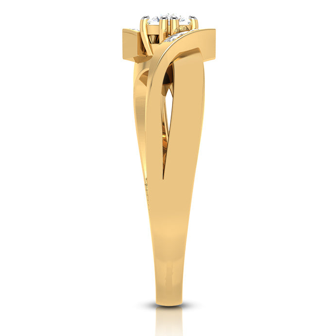 30-Pointer Solitaire Diamond Designer Yellow Gold Solitaire Ring JL AU G 104Y   Jewelove.US