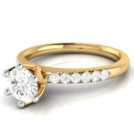 Load image into Gallery viewer, 30-Pointer Solitaire Diamond Shank Yellow Gold Ring JL AU G 105Y   Jewelove.US
