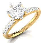 Load image into Gallery viewer, 30-Pointer Solitaire Diamond Shank Yellow Gold Ring JL AU G 105Y   Jewelove.US
