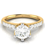 Load image into Gallery viewer, 30-Pointer Solitaire Diamond Shank Yellow Gold Ring JL AU G 105Y   Jewelove.US
