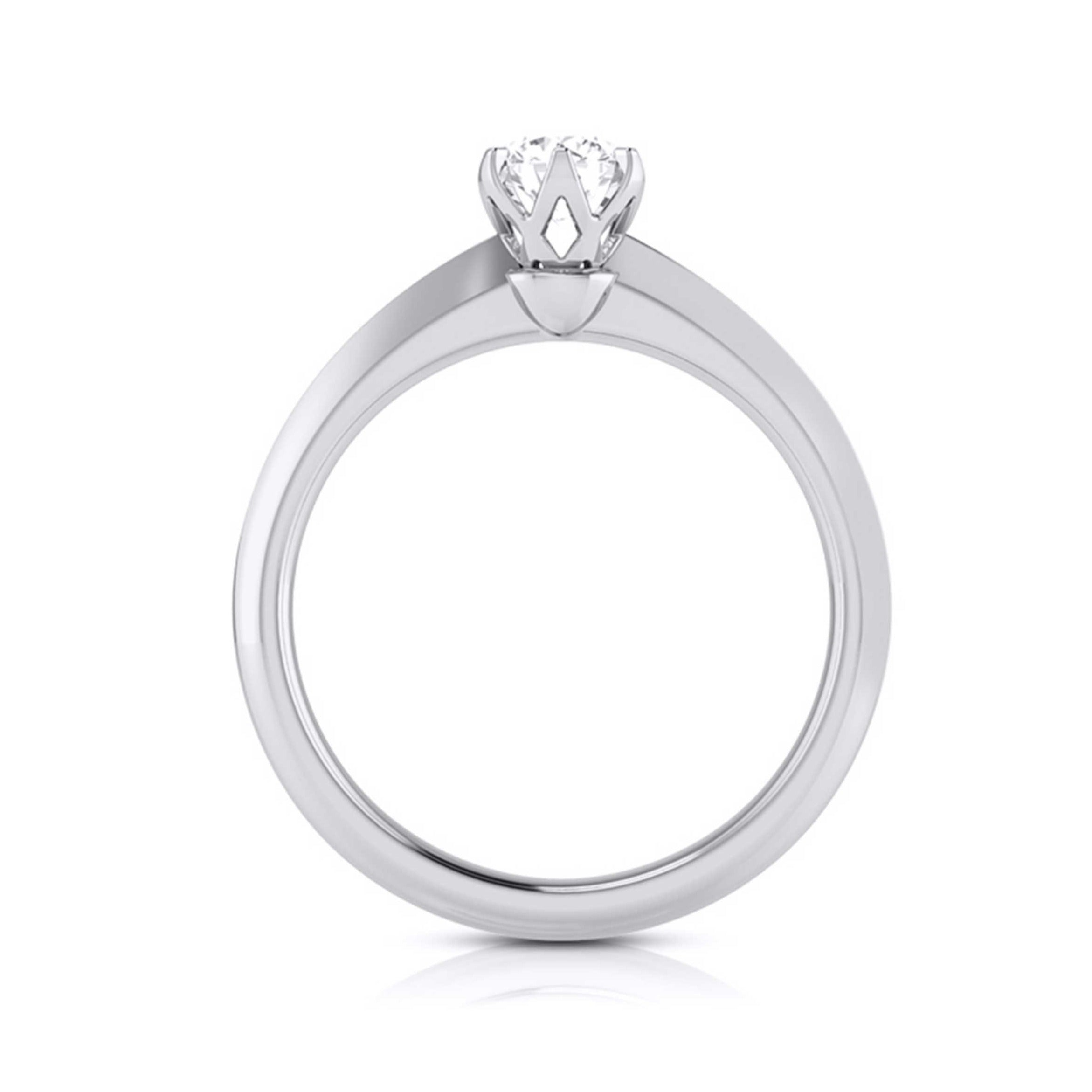 70-Pointer Flowery Platinum Lab Grown Solitaire Engagement Ring JL PT LG G 106-B   Jewelove.US