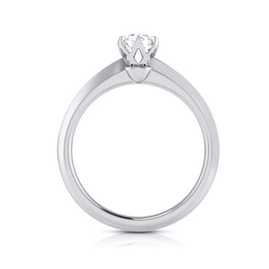 70-Pointer Flowery Platinum Lab Grown Solitaire Engagement Ring JL PT LG G 106-B   Jewelove.US