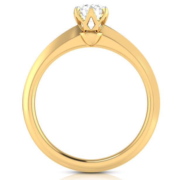 70-Pointer Solitaire Yellow Gold Ring JL AU G 106Y-B   Jewelove.US